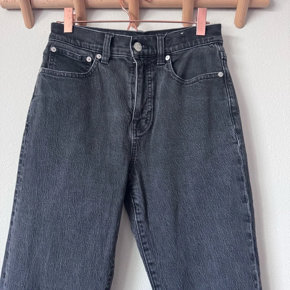 Madewell 90”s Straight Leg Classic Black Denim Jeans - Picture 2 of 12